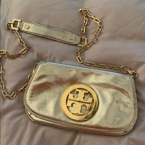 SALE!! Tory Burch Gold Metallic Crossbody